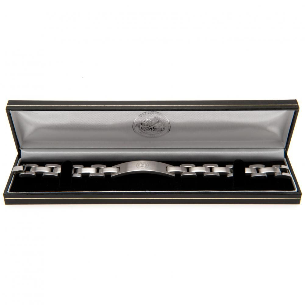 Celtic FC Stainless Steel Bracelet with Engraved Crest
