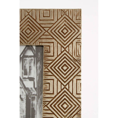 Metallic Tribal 4x6 Photo Frame in Antique Silver Finish | Bowerbird