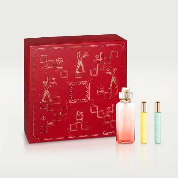 Cartier Rivières de Cartier Discovery Set 100ml Insouciance EDT + 10ml Allégresse EDT + 10ml Luxuriance EDT Unisex Fragrance