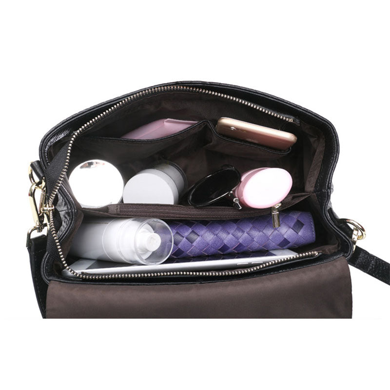 Women's Genuine Leather Woven Bag, Crossbody Small Bag, Messenger Bag
