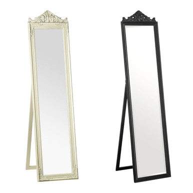 Boudoir Floor Mirror with Matt Black Finish
