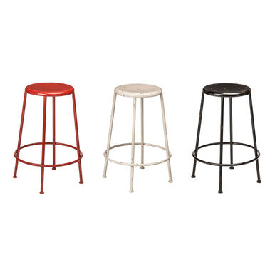 Artisan Red Metal Bar Stool
