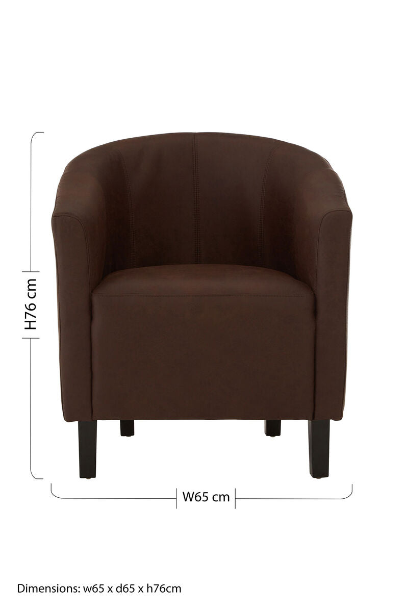 New Foundry Leather Effect Chair
