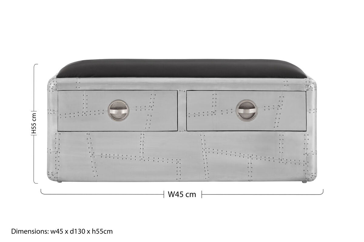 Avro Bench with 2 Drawers
