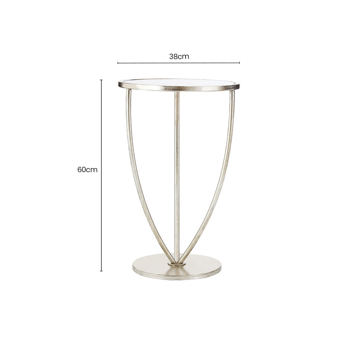 Marcia Silver Finish Side Table