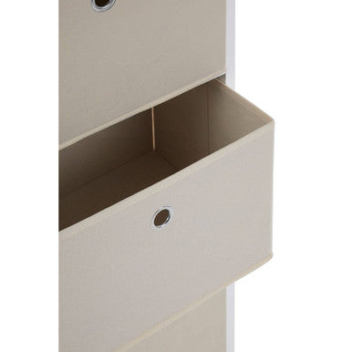 Lindo Natural Fabric 4 Drawer Chest