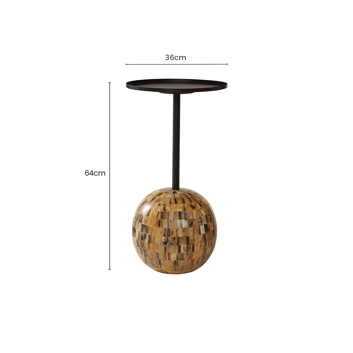 Rova Round Top Side Table with Sphere Mosaic Base