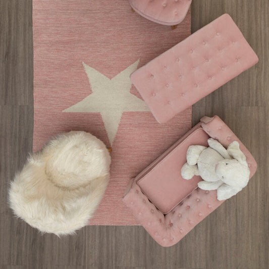 Kids White Faux Fur Chair