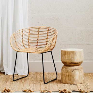 Lagom Natural Rattan Rounded Chair