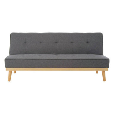 Stockholm Grey Linen 3 Seater Sofa Bed