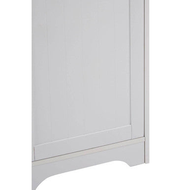 Portern White Wooden Tall Cabinet