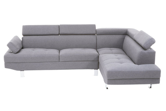 Grey Linen Corner Sofas, Hanover