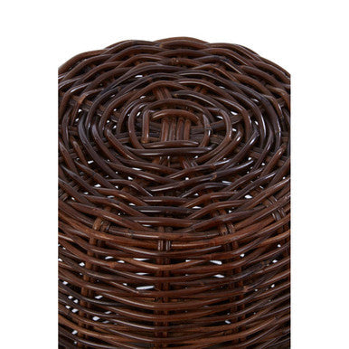 Maka Brown Rattan Barrel Stool
