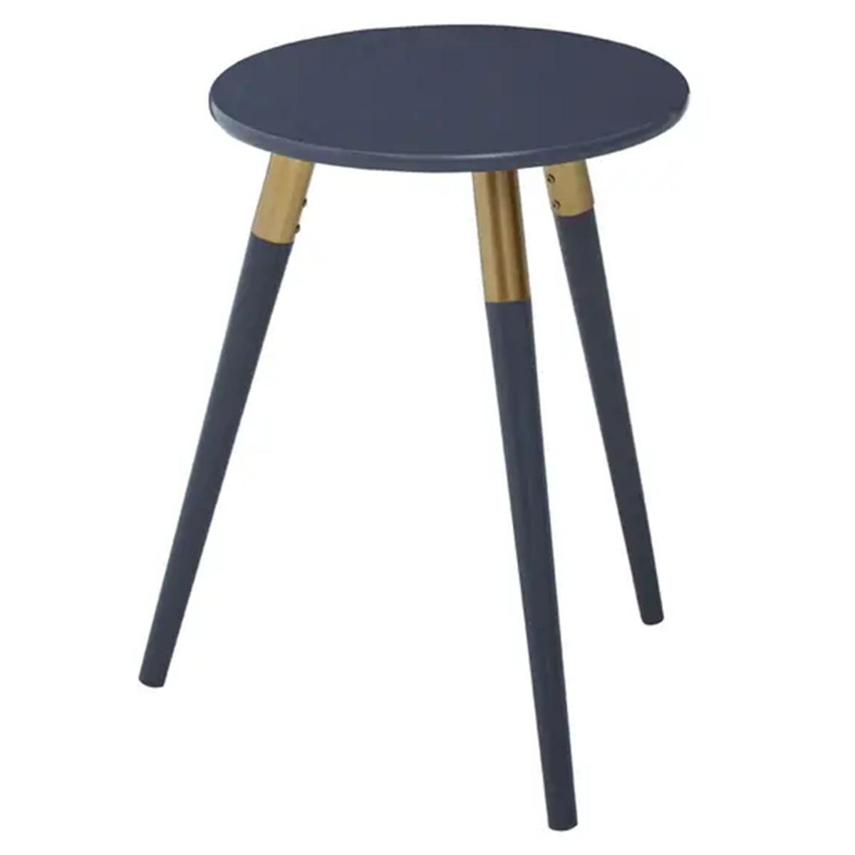 Nostra Dark Grey and Gold Finish Round Side Table