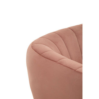 2 Seater Pink Velvet Sofa, Larissa