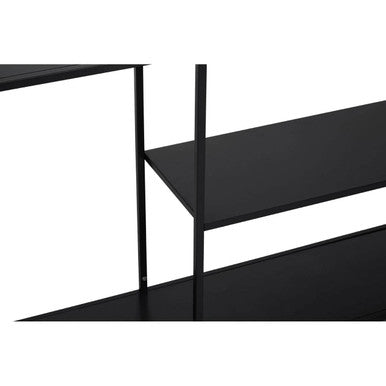 Acero Black Metal Shelf Console Table