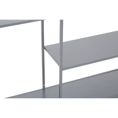 Acero Grey Metal Console Table with Shelf