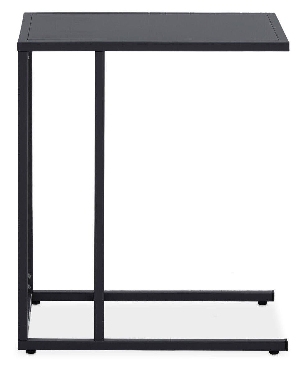 Acero Black Metal C-Shaped Side Table