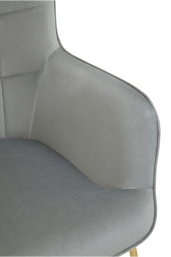 Stockholm Grey Velvet Tufted Chair
