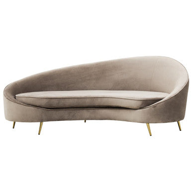 3 Seater Mink Velvet Sofa, Hasina
