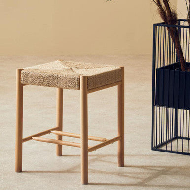 Bandar Natural Rope and Beechwood Stool