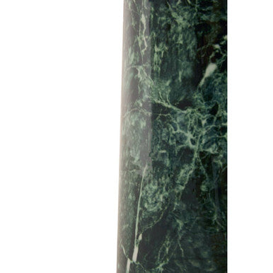 Gold Metal Top Side Table with Green Marble Effect Base, Avola