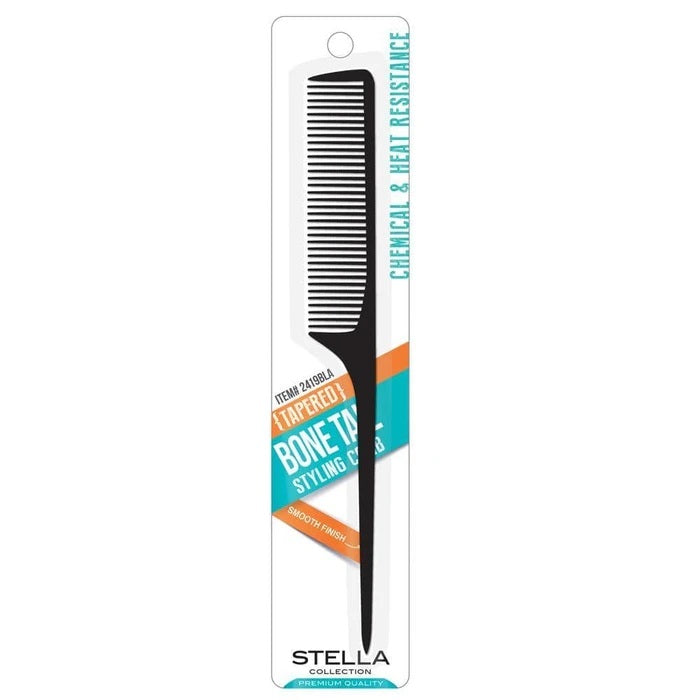 Stella Collection Precision Sectioning & Styling Rat Tail Comb for Professional & Home Use - No. 2419BLA