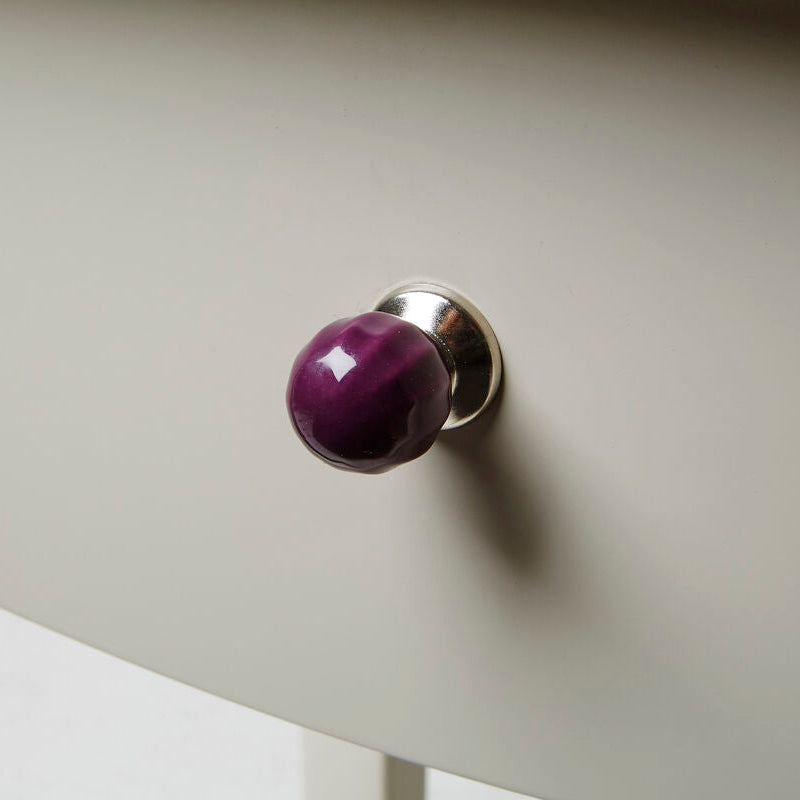Set Of 4 Retro Style Purple Drawer Knobs