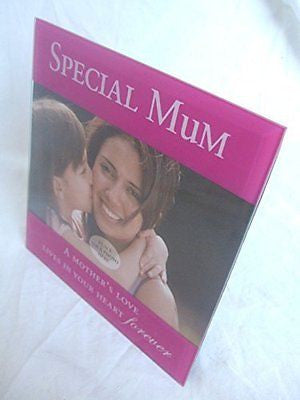 "Special Mum" Sentimental Pink Glass 6" x 4" (15x10cm) Photo Frame with Sentimen