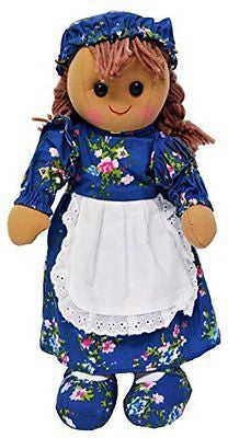 DF, A Beautiful Rag Doll dressed in a vintage blue floral dress with bonnet, 40