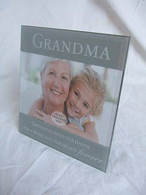 "Grandma" Sentimental Grey Glass 6" x 4" (15x10cm) Photo Frame with Sentimental