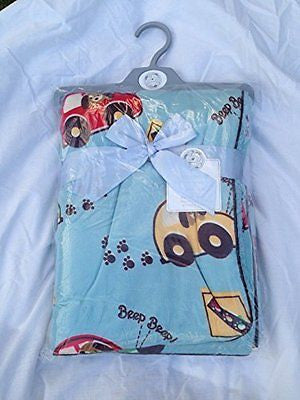 BABY WRAP OR BLANKET FOFT FLEECE LINED BLUE 100 X 75 CMS