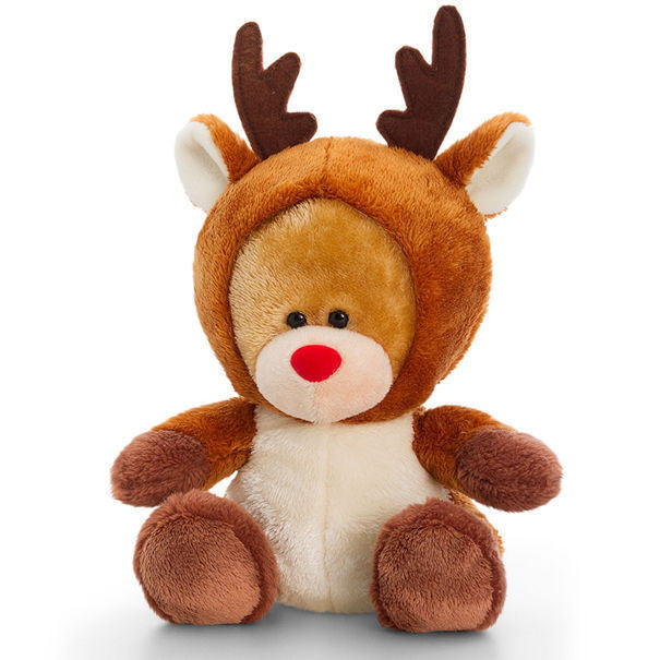 christmas Pipp Bear Soft Toy Teddy by Keel Toys REINDEER