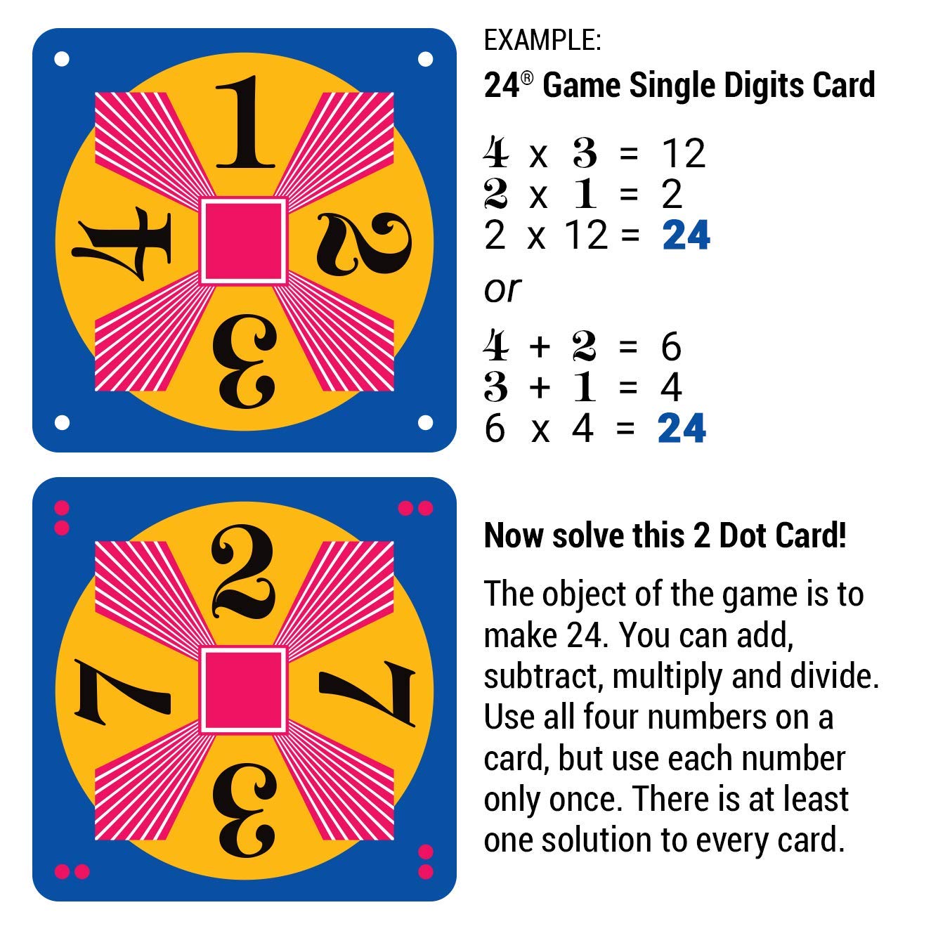 24GAME Integers 96-Card Deck — Positive & Negative Math Card Game