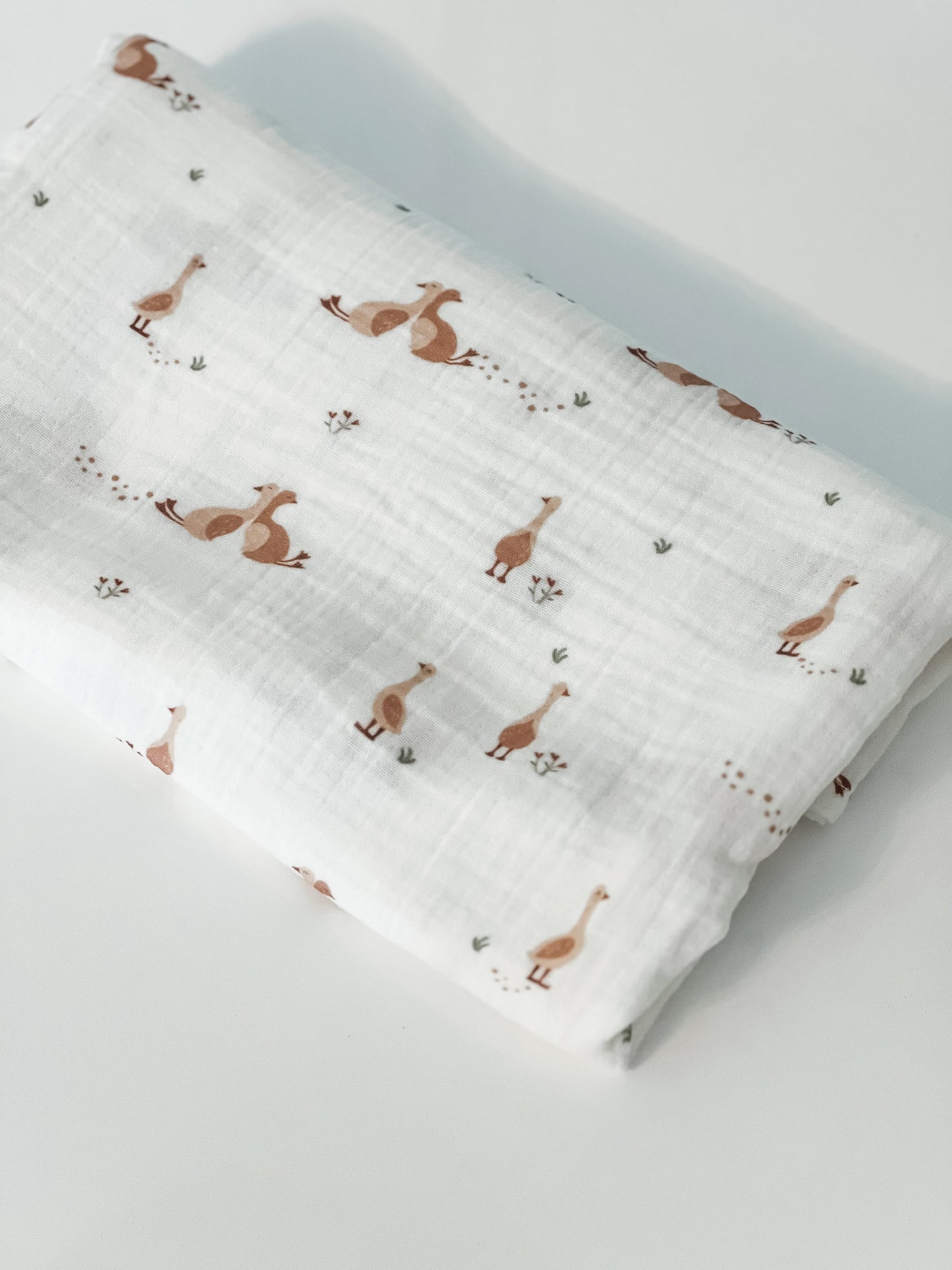 Baby Blanket - Muslin Swaddle - Goose