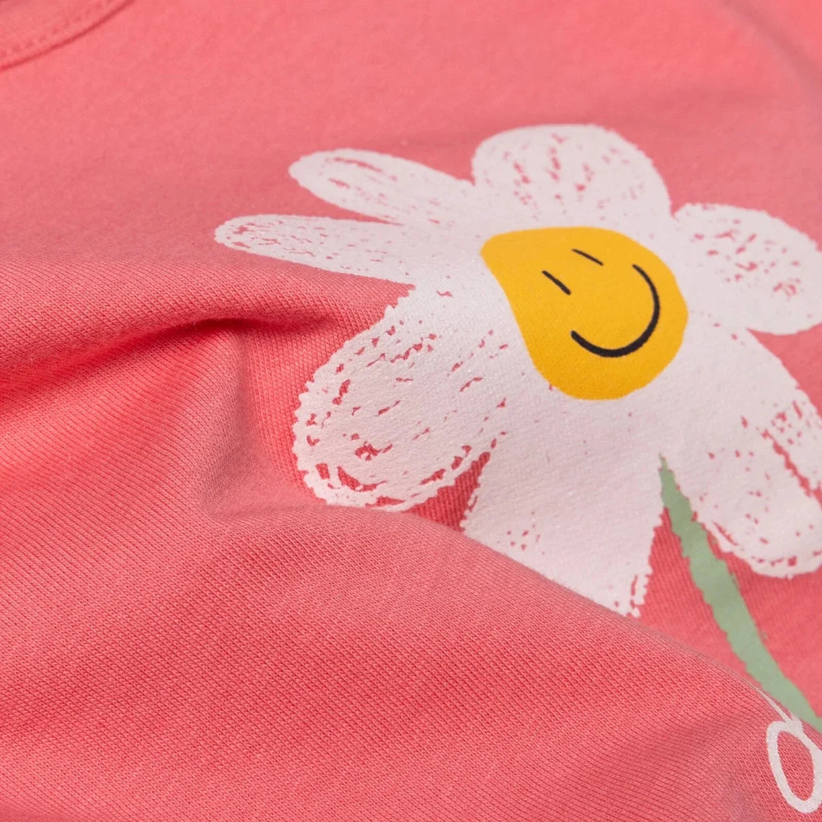 HelloBaby Girls T-shirt Floral Print Crew Neck Short Sleeve - Coral