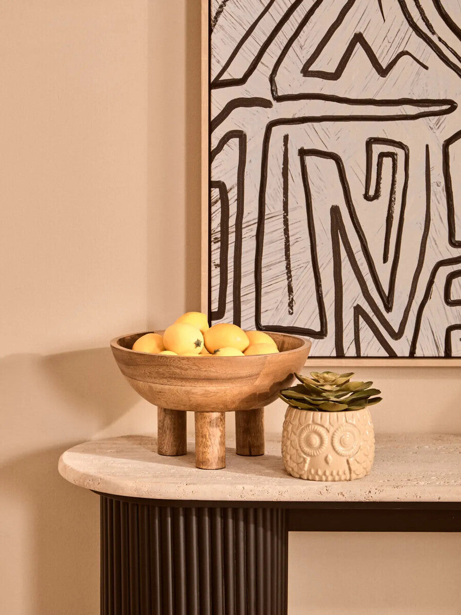 Large Succulent in Grey Ceramic Owl Pot | Fiori