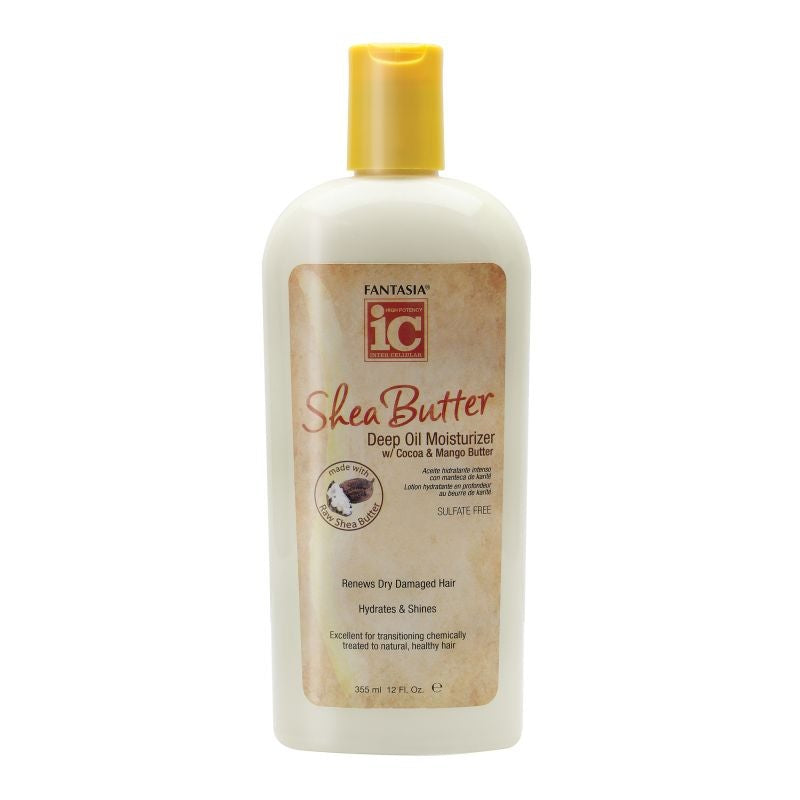 Fantasia IC Shea Butter Oil Moisturizer Intense Hydration & Shine for Dry, Damaged Hair 355ml/12 oz
