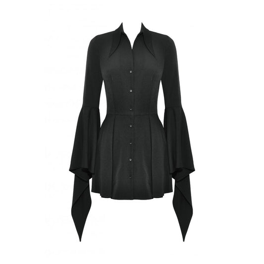 Dark in Love Darya Witchy Bell-Sleeve Shirt Dress