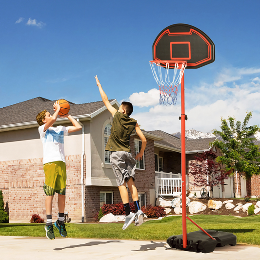200-250cm Adjustable Basketball Hoop Backboard w/ Wheels For Kids HOMCOM