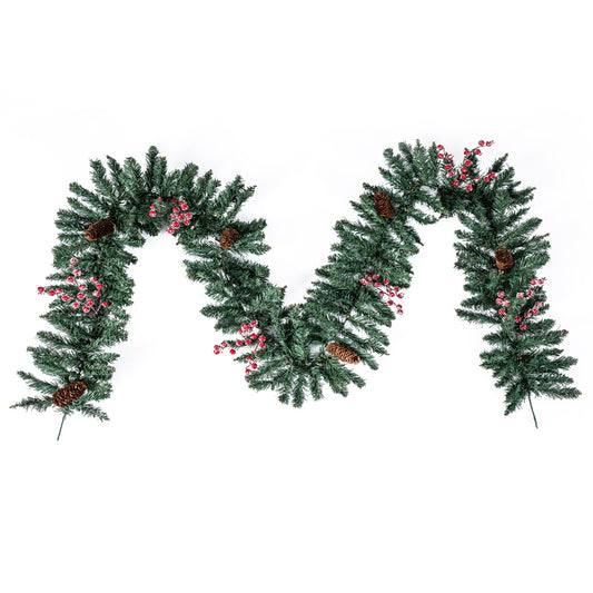 2 Pack Entrances Trees with Garland and Wreath Potted Christmas Tree Set of 4-2 Pack