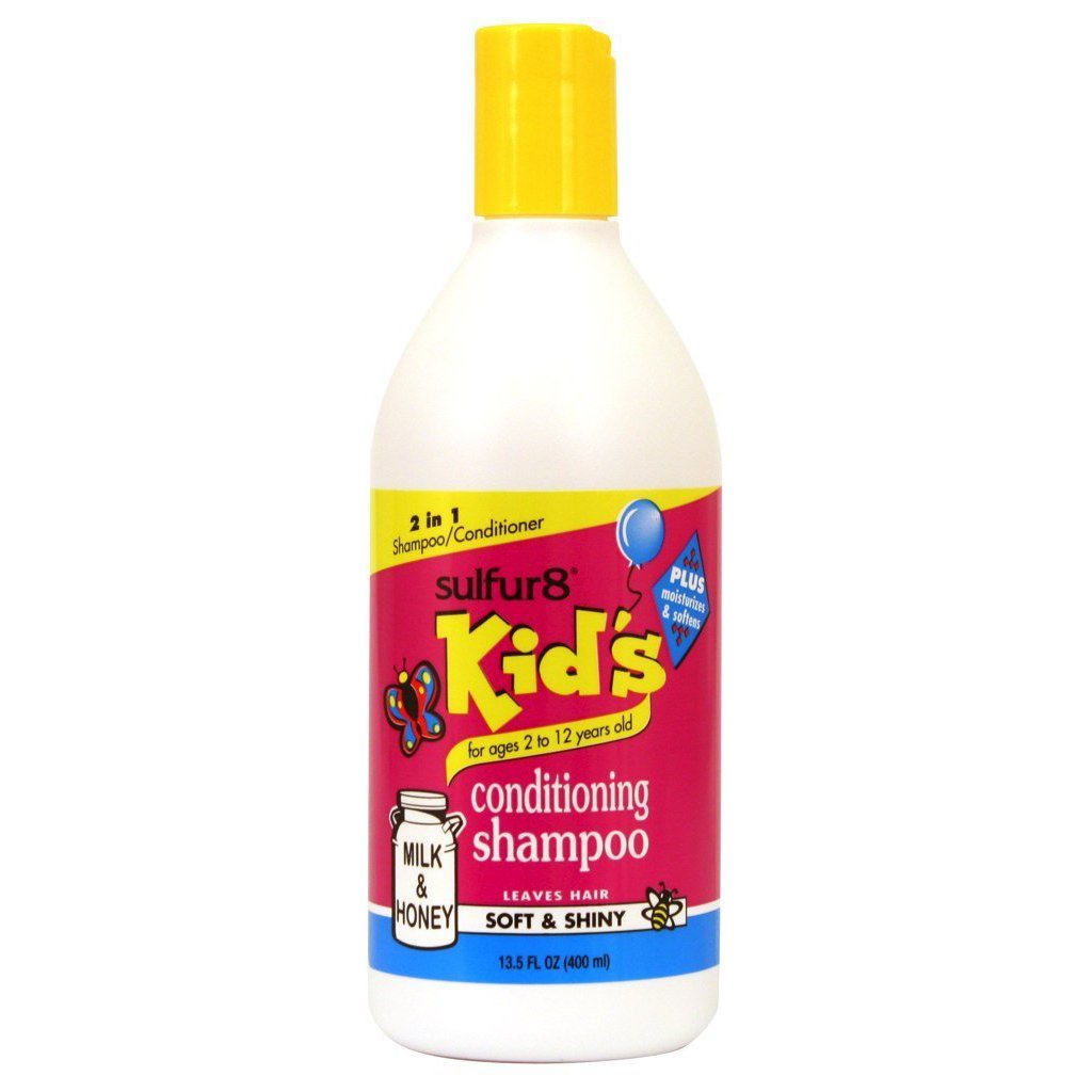 Sulfur8 Kid's Conditioning Shampoo: Nourishing & Detangling for Healthy Scalp & Hair, 400ml/13.53 oz