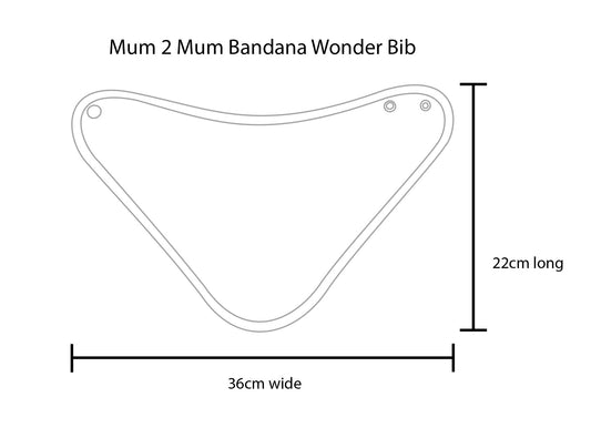 3 PACK - Mum 2 Mum Bandana Style Wonder Bibs - Navy / Baby Blue / Teal