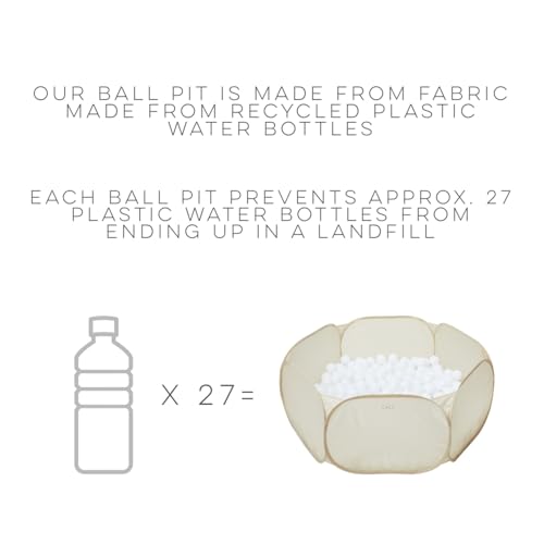 3 Sprouts Kids Ball Pit – Pop-Up Indoor/Outdoor Play Pit (Terrazzo Beige)