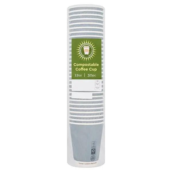 30 Compostable Coffee Cup 12oz