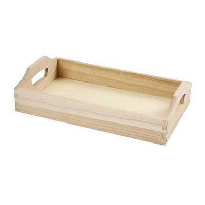 30cm Wooden Serving Small Tray With Handles Decorate Or Paint