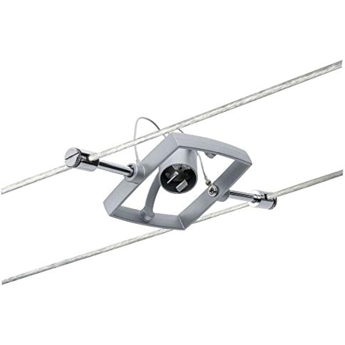 Paulmann 94152 Cable Lighting System – Mac II Set Ceiling Light Metal Wire System for GU5.3 LED Lamps - Suitable for Max 7 x 10 Watt Bulbs, Comes Without Bulbs - Matt Chrome