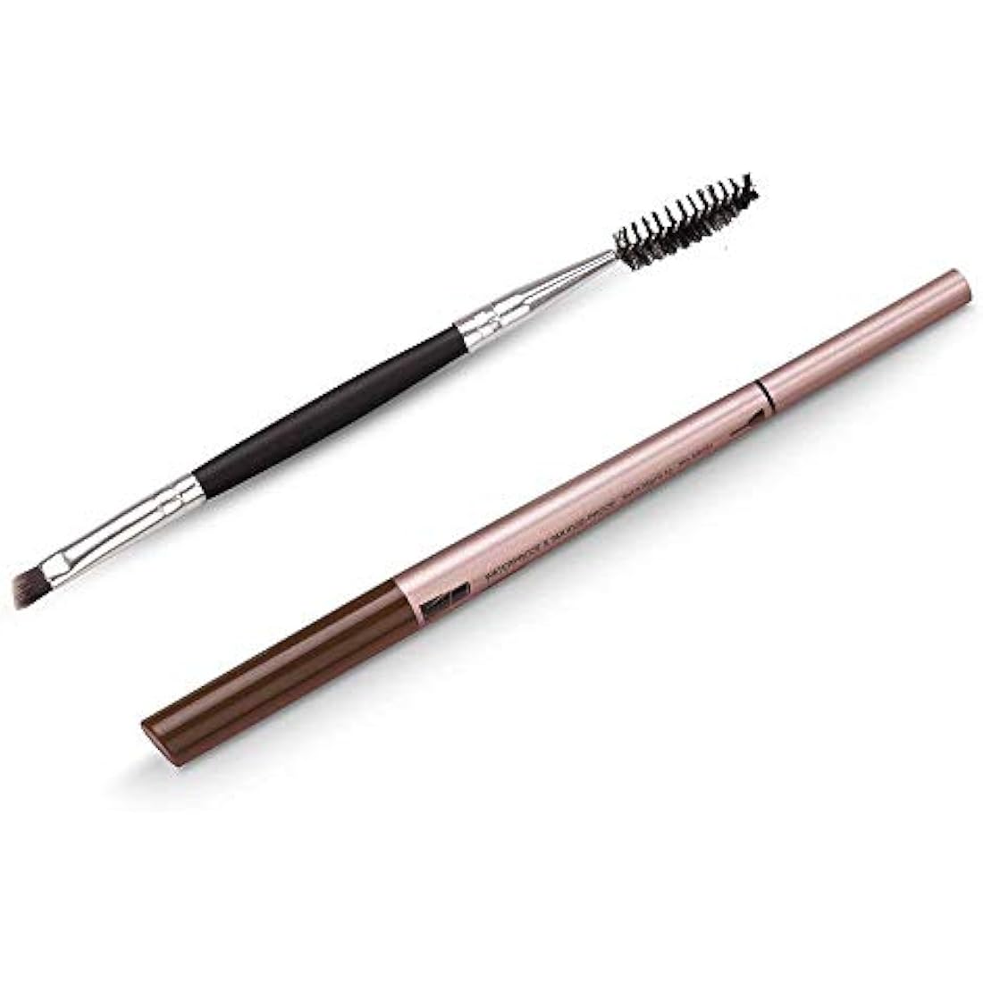HeyBeauty Eyebrow Pencil with Brow Brush, Double Ended Eyebrow Pen, Automatic Makeup Cosmetic Tool, (Light Coffee)