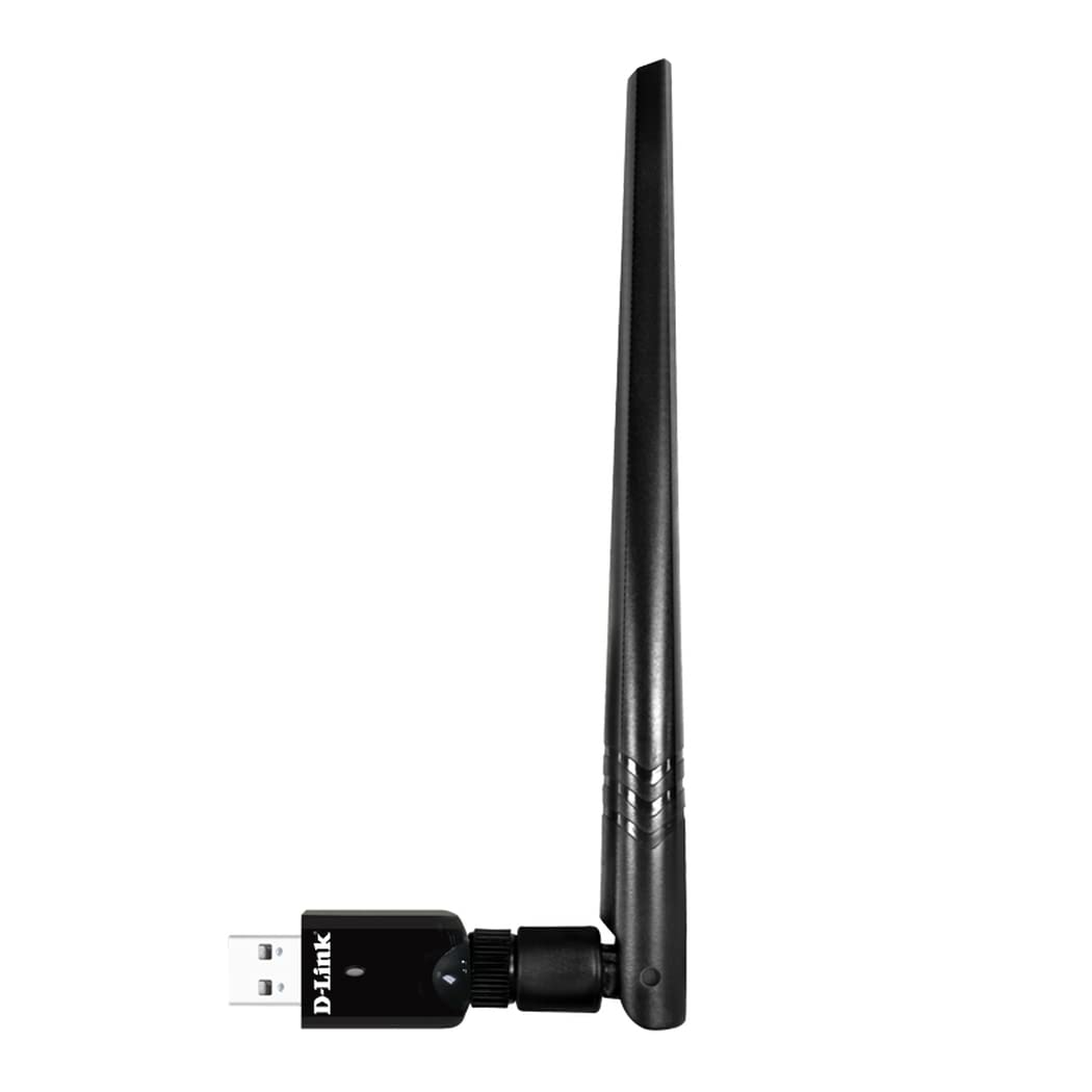 D-Link DWA-185 AC1200 MU-MIMO Wi-Fi USB Adapter, Dual Band, USB 3.0, Detachable High-Gain Antenna, WPA3, Compatible with Windows, Mac and Linux, Ultra