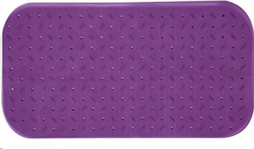 MSV Premium Anti-Bacterial Shower Mat with Suction Cups Approx. 36 x 76 cm Washable at 60 ?C Purple/Purple